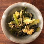 御料理 めなみ - 小松菜とじゃこ炒め煮