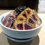 Saitaniumetarou - たたきカツミックス丼(ご飯大盛) 税込950円