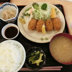 菊新 - 「カキフライ定食」1,100円