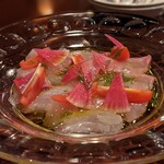 トラットリア・フランチェスカ - シマアジのカルパッチョ