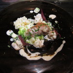 エクアトゥール - リードヴォーとスモークしたオマール海老のポワレ グリーンアスパラガスとフォンドヴォーのソースで