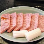 精肉・焼肉 とよおか - 上カルビ定食　ご飯大盛り　1950円　＋100円