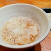 Horumon Yaki Rukuma Toukyou - 煮込みはなんとも滋味深く、勿論汁まで飲み干す。湯葉をトッピングしても美味。