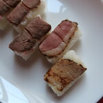 梅田肉料理 きゅうろく - ローストビーフ・合鴨ロース・豚の角煮