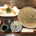 蕎麦切り 春のすけ - 海老の天ぷらせいろ＠1,600円(税込)