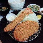 Kodawari Tonkatsu Kagura - 海老＆ロースかつランチ