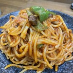 スパゲティ屋くぼやん - にんにくナポリタン（大盛）