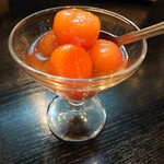 和食道 まるとみ - トマトのワイン煮は甘くて毎回〆に頼んじゃう。