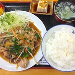 富士屋 - 焼肉定食800円＋ライス大盛り100円