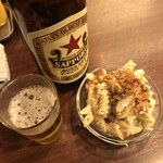 立ち呑み くにし - 赤星&マカロニサラダ