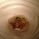 レストラン・ジョルジュマルソー - 鱧と海老と赤雲丹　オマールコンソメｼﾞｭﾚ