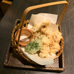 酒菜 竹のした - こちらも好物の鱈の白子天婦羅です！！
      まったり感が堪りません‼️d(^_^o)