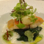 Vaas - キンメダイのポワレほうれん草と蕪のソース