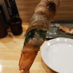 焼き鳥 ばかちん - 豚エビ巻
