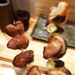 焼き鳥 ばかちん - ハツとmomo