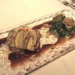 リストランテ G - Jul,2012　対馬産穴子と村上農園産じゃが芋のテリーヌ　フォアグラのムース添え