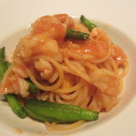 リストランテ G - Jul,2012　沖縄産車海老と金針菜、パプリカのトマトソース　スパゲッティーニ