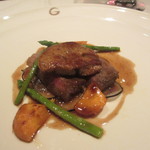 リストランテ G - Jul,2012　徳島産すだち牛イチボ肉のタリアータ　新生姜のソース