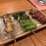 とり喜 - ひざなんこつ + アスパラ + ちぎも