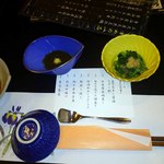 Niigata Fuubutsushi Momofuku - 菜の花辛し醤油　もずく酢