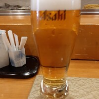 東鮨 新店 - ランチビールです
