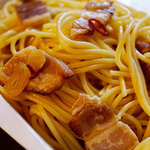 自家燻製ベーコンのペペロンチーノ