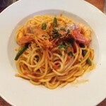 海鮮イタリアン食堂 Fish House MARIO Bocca - 赤エビとインゲン豆のトマトクリームパスタ