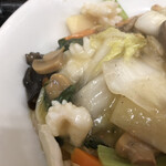 中華酒菜杜華 - 海鮮あんかけ焼きそばアップ