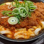 松乃家 - カツの下にはうどんが敷いてあって…
      写真に写ってないんですけど、カツの向こうに温玉もありますよ…