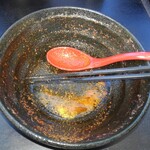 麺辛屋 二代目 美國 - 極み2倍。　スープ飲み干してこれですもの、けっこうな量の唐辛子ですね。