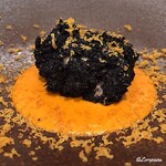 カーサ・デル・チーボ - 真鱈の白子のｲｶｽﾐのｸﾘｯｼｰﾆ揚げ