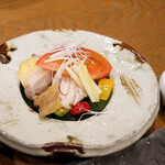 Hakkei - 洋皿（地鶏和風サラダ 胡麻ドレッシング）