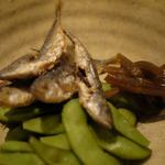 お通しの豆アジです