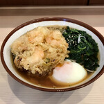 そばの神田 東一屋 - アサソバビンボー！　
      朝そば＋えびかき揚げ！　