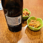 洋食グリーン - 瓶ビールはアサヒスーパードライの中瓶
