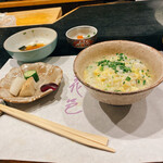 花邑 - お新香＆雑炊