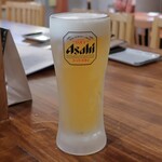 京橋 炉端焼 ロバ - スーパードライ生ビール
