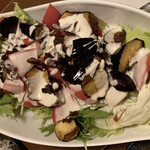 旬酔基じ - 揚げ茄子のシーザーサラダ♬︎