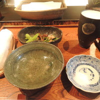 みかわ 是山居 - お通しと取りビー