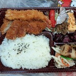 肉の森田屋 - 豚カツ海老フライ弁当