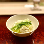 道人 - つくねと出汁の絡みに葱が効いている。