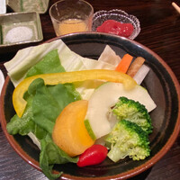 北新地　串かつ凡 - ブロッコリー、人参、牛蒡、キャベツ他野菜