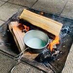 カフェピクニック - ミルクを温めます