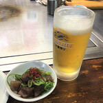 たんぽぽ - 牛スジポン酢 ＆ 生ビール