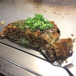 たんぽぽ - お好み焼き（イカ天・辛めん・大葉入り）