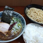 自家製麺 福は内 - カレーつけめん＋白飯