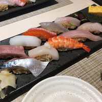 くずし寿司割烹 海月 - ランチすし10貫×２（税込　1,500円×２）評価＝○