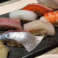くずし寿司割烹 海月 - ランチすし10貫×２（税込　1,500円×２）評価＝○