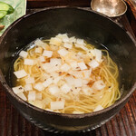 京天神 野口 - ☆塩ラーメン。鯖節や昆布などを使ったスープは美味い。