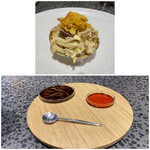 イチリン ハナレ - 上海蟹（オス）蒸し物
      黒酢と赤酢で味を変えながら、蟹ミソを付けて美味しくいただきました♪